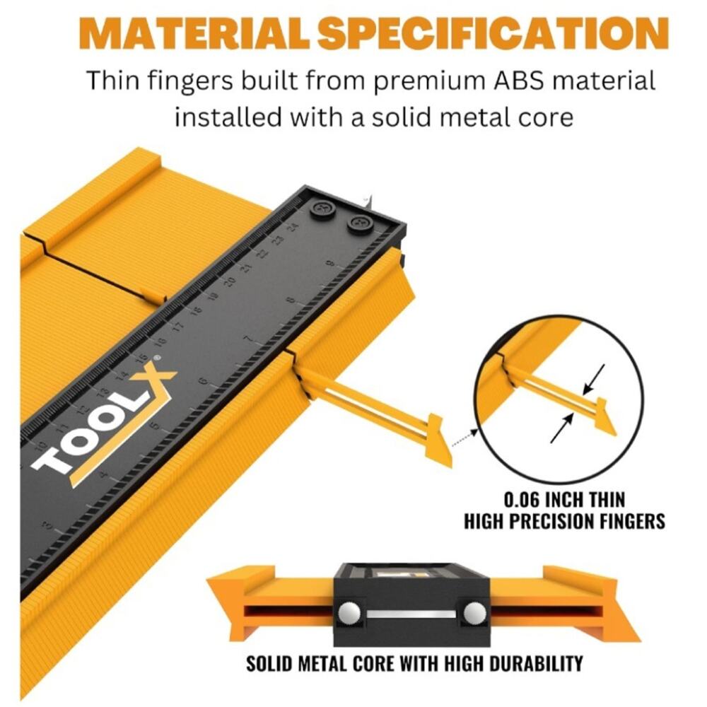 Contour Gauge Tool (5+10 Inch Lock)- Birthday Day Gifts for Men 2025, - Picture 4 of 7